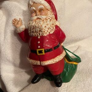 Festive Santa Claus Figurine - Red and Green
